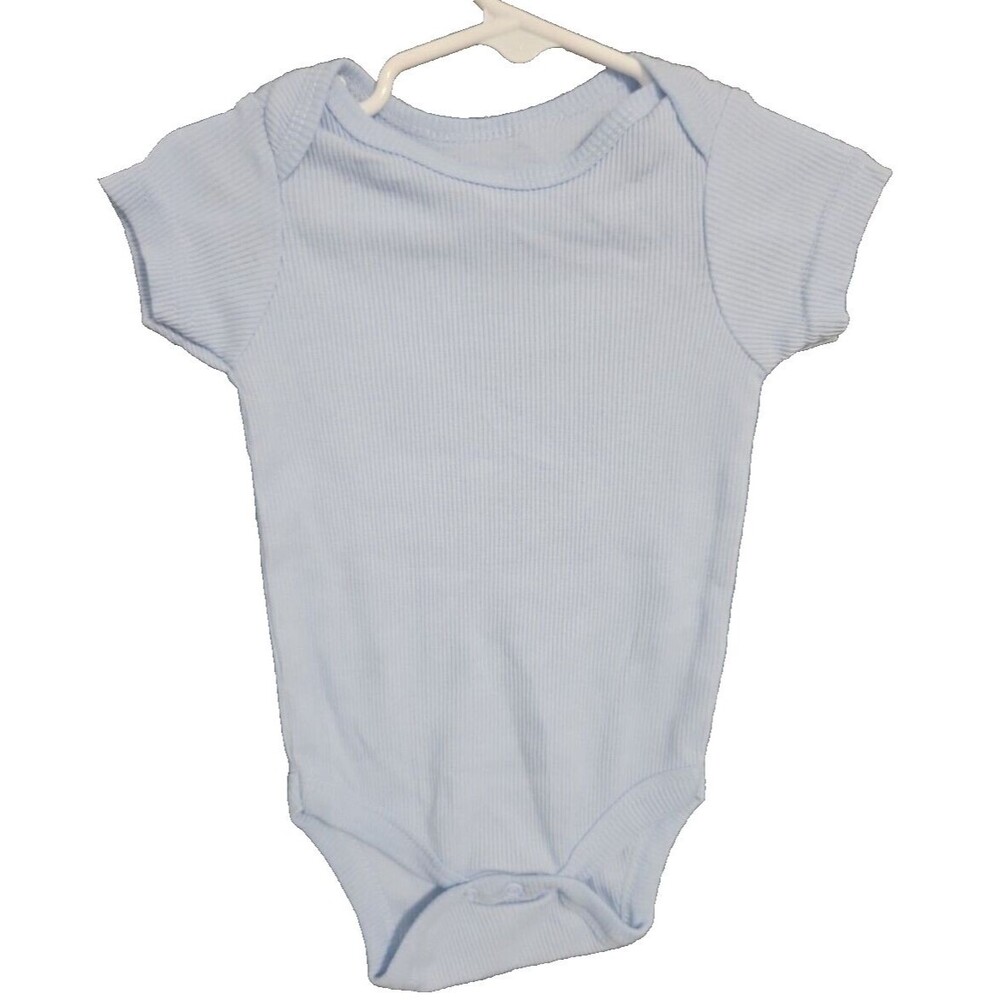 Chick Pea Ribbed Knit Sleeveless One Piece Bodysuit Size 6-9 M Blue New NWOT